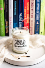 Load image into Gallery viewer, When Lit, Shhhh! I’m Reading | Bookish Soy Candle