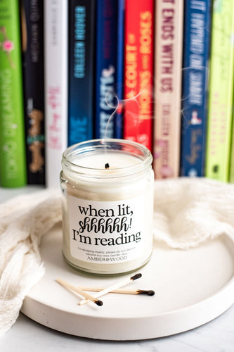 When Lit, Shhhh! I’m Reading | Bookish Soy Candle